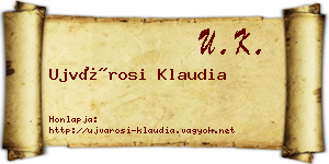 Ujvárosi Klaudia névjegykártya